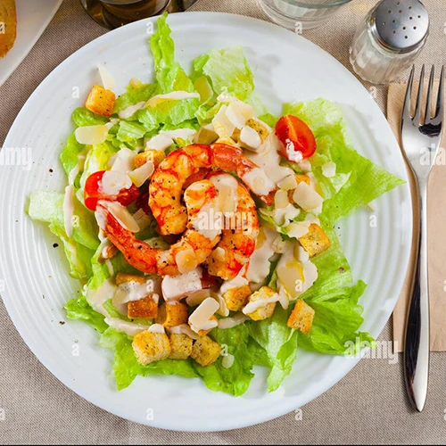 Insalata Caesar Con Gamberi